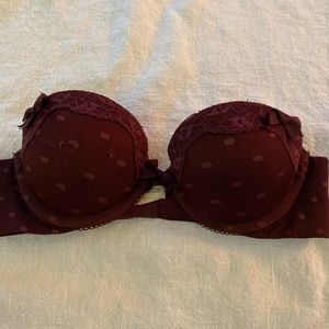 Aerie lace strapless push up bra 32aa